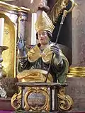 Halbfigur des heiligen Korbinian