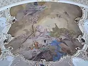 Deckenmalerei im Chor, Glorie des heiligen Laurentius