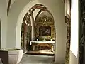 Blick zum Altar mit dem Tod des heiligen Josef