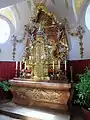 Ein Altar aus der Barockzeit im neuen Chor
