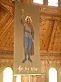Fahne mit dem Kirchenpatron