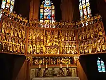Geöffneter Schnitzaltar der St. Peter-Kirche in Altentreptow (zweite Hälfte des 15. Jahrhunderts)