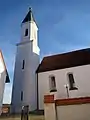 Der Turm der Filialkirche