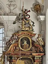 rechter Seitenaltar, Altarauszug