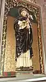 St. Thomas von Aquin mit Buch, Ziborium und dem Hl. Geist in Gestalt einer Taube (Caspar Weis 1891)