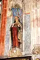 Figur mit Stifterwappen, Sebalduskirche