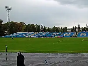 Gegentribüne des Stadions Baltika