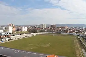 Das Stadion Gjilan im Februar 2018