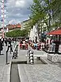 Das „Stadtbächlein“ mit Wasserspielplatz erinnert an den Tappert