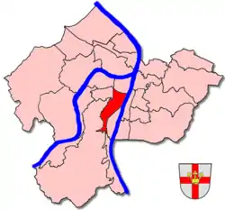 Lage des Stadtteils Südliche Vorstadt