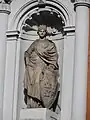 Flensburgia beim Stadttheater; die einzige Skulptur in Flensburg mit gewisser Ähnlichkeit zur verlorengegangenen Germania