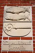 Stadtwappen Zarrentin am Rathaus