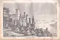 Lithographie von Schloss Stolzenfels aus: Bords du Rhein (1864, F 7)