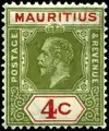 4c-Marke aus einer Keyplate mit dem Porträt von Georg V. (1932)