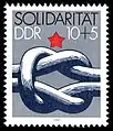 Briefmarke der DDR aus der Serie Solidarität (23. Oktober 1984)