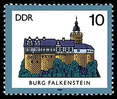 Briefmarke der Deutschen Post der DDR aus der Serie Burgen (1984)