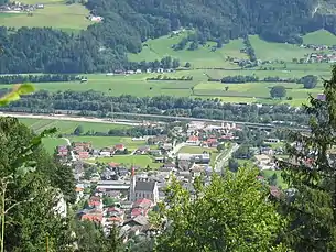 Stans von Norden mit der Herz-Jesu-Kirche