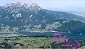 Mueterschwanderberg mit Lage der Werke, im Hintergrund Pilatus