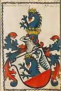 Stammwappen der Herren von Staremberg (Starhemberg), aus Scheibler­schen Wappen­buch (1450–1480), älterer Teil, S.&nbsp;441