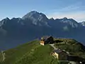 Der Habicht mit Starkenburger Hütte im Vordergrund