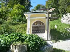 Station an der Gabelung Soleleitungsweg–Fürstensteinweg
