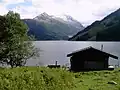 Blick auf den Stau­see Richtung Süden