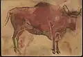 Elisabeth Pauli (1936): Stehender weiblicher Wisent, polychrome Malerei