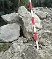 Felsblock nach dem Murgang am 17.&nbsp;Aug. 2016