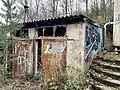 Generatorhaus, rechts die Treppe hoch zur Arbeiterunterkunft