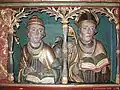 Predella des Hauptaltars: Gregor (links) und Ambrosius (rechts)
