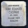 Stolperstein für Max Eduard Caspari