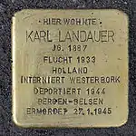 Stolperst savignystrasse 76 landauer karl