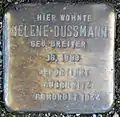 Stolperstein für Helene Dusemann (Großer Griechenmarkt 125)