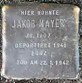 Stolperstein für Jakob Mayer (Poststraße 17)