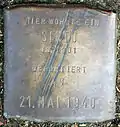 Stolperstein für einen Sinto (Thieboldsgasse 88)