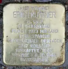 Stolperstein für Erich&nbsp;Kuttner