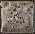 Stolperstein für Charlott Pincus (Lindenthalgürtel 11)