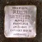 Stolperstein für Dr. Ernst Kantorowicz