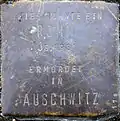 Stolperstein für einen Romm (Peterstraße 31)