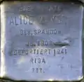 Stolperstein für Alice Mayer (Titusstraße 10)