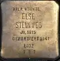 Stolperstein Köln, Else Steinweg (Königstraße)