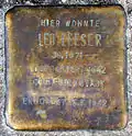 Stolperstein für Leo Leeser (Wittgensteinstraße 29)