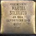 Stolperstein für Martha Steinweg (Königstraße)