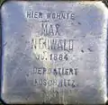 Stolperstein für Max Neuwald (Lütticher Straße 27)