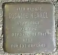 Stolperstein für Rosalie Menkel (Gladbacher Straße 46)