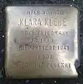 Stolperstein für Klara Klebe (Hansaring 109)