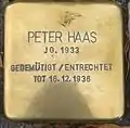 Stolperstein für Peter Haas (Riehler Straße 13)