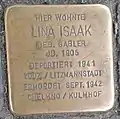 Stolperstein für Lina Isaak (Theodor-Heuss-Ring 4)
