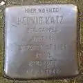 Stolperstein für Hedwig Katz (Werderstraße 5)