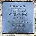 Stolperstein für Siegfried&nbsp;Panthauer